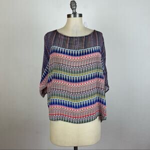Gypsy 05 Sheer Silk Pattern Blouse Small
